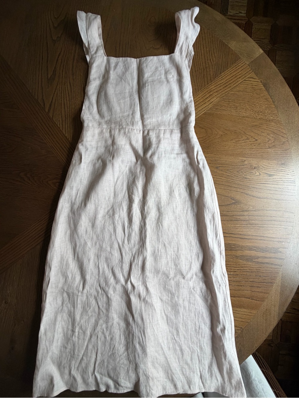 Reformation 100% Linen Midi Dress in Pale Pink